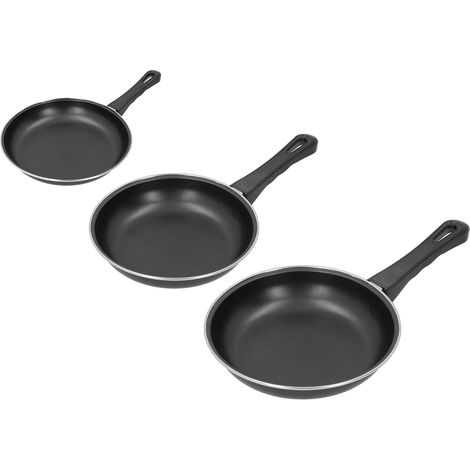 Ensemble de 3 mini-poêles antiadhésives pour la cuisine, compatibles avec les plaques à induction et les cuisinières à gaz.