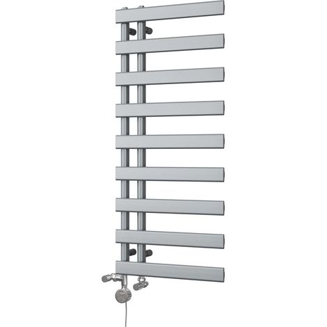 Agar - Silver Dual Fuel Towel Rail H1156mm x W500mm Thermostatic (1/3)