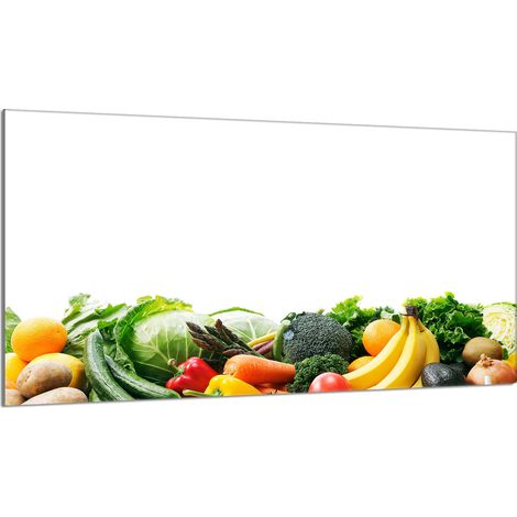 Placa protectora de vidrio para estufa 90x52 Verduras (1/5)