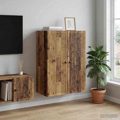 vidaXL Armoire Murale Bois ancien 66 x 34,5 x 90 cm Bois d'ingénierie (1/5)