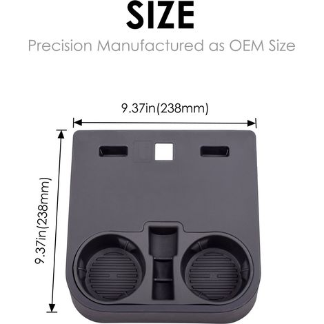 HC3Z2813562AB Front Center Seat Black Cup Holder for Ford F-150 F-250 F-350 (1/4)