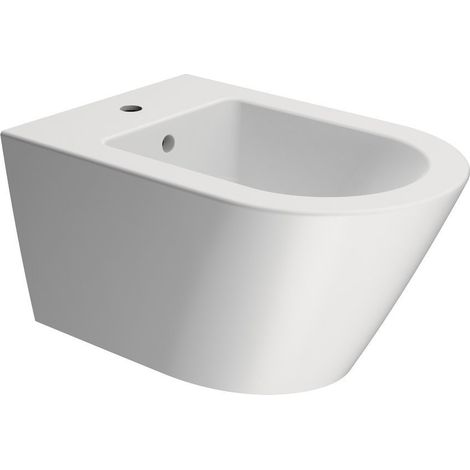 Bidet suspendu KUBE X 36x55cm, blanc mat (1/2)