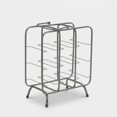 Portabotellas mauro ferretti metal gris oscuro 40x23 cm (1/5)