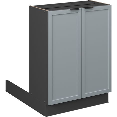 Îlot de cuisine Fame-Line, Bleu clair-gris, 60 cm sans plan de travail, Vicco
