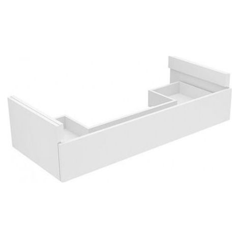 Meuble bas EDITION 400 PLANNING avec découpe siphon 1050 x 254 x 450 mm blanc brillant, blanc brillant KEUCO