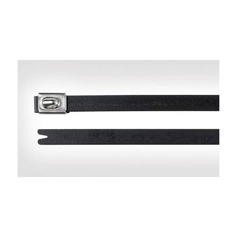 HellermannTyton 111-00294 MBT8HFC-SS316/SP-BK Serre-câble 201 mm 7.90 mm noir avec fermeture à bille (1/2)