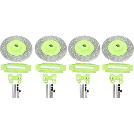4 Pièces Disques de Frein Métal Simulés Étriers pour Traxxas TRX4 TRX6 1/10 RC Voiture Pièces Vert (1/5)