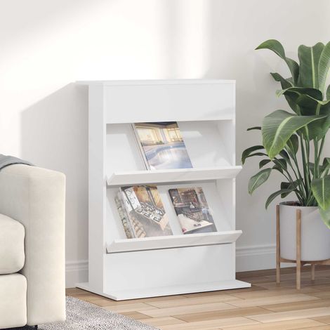 Magazinregal mit Regal Weiß 70 x 41 x 96 cm Holzwerkstoff