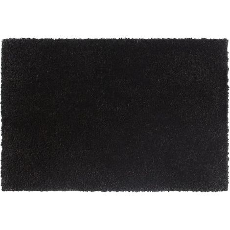 Tapis de porte-Paillasson noir 40x60 cm fibre de coco touffeté 551222 (1/5)