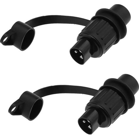 2 tomas de corriente de 3 pines y 12 V para remolques, tractores, maquinaria, vehículos recreativos, caravanas, camiones, autocaravanas y barcos con cubierta de goma impermeable. (1/5)
