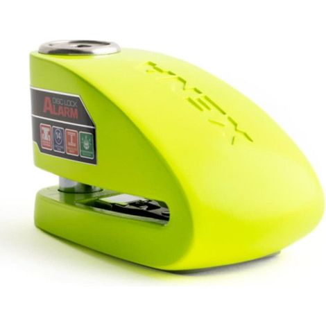 XENA - Antivol Moto Bloque Disque Alarme 120 DB XX15 Acier 14mm - Classe SRA - Jaune Fluoabc100010843600000 (1/4)