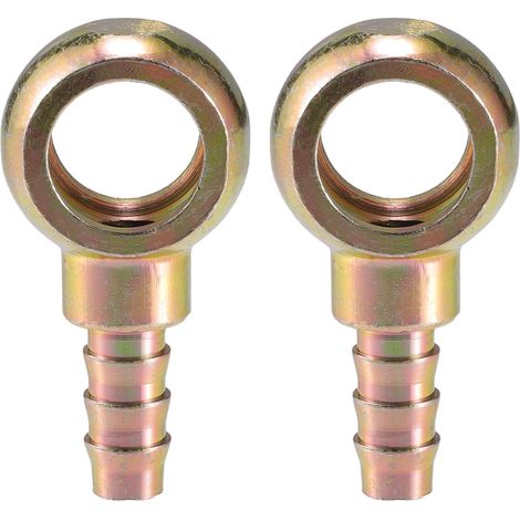 Boulon de banjo universel 16mm ID 10mm OD Adaptateur de raccord de tuyau de boulon de banjo en métal ton bronze pour moto voiture  Diamètre Intérieur 16mm, Extérieur 10mm, Pour Système Freinage, Rempl (1/5)