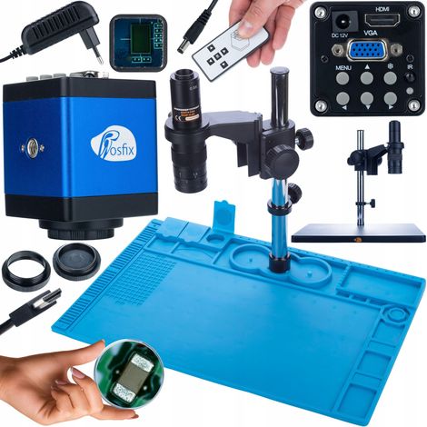 Rosfix Microscopio digitale Rosfix Earth Pro MCEP-0.5X + fotocamera Draco Blue PRO KMDBP-HDMI-VGA 2MP + tappetino in silicone (base in ferro) 480x320mm (1/5)