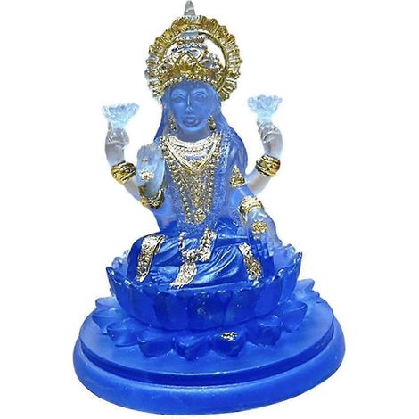 Sitzende Buddha-Statue, Feng Shui-Ornament, Heimdekoration, handgefertigt, Outdoor-Accessoires, Badezimmer-Buddha-Figur aus Kunstharz, Skulptur-Blue (1/5)