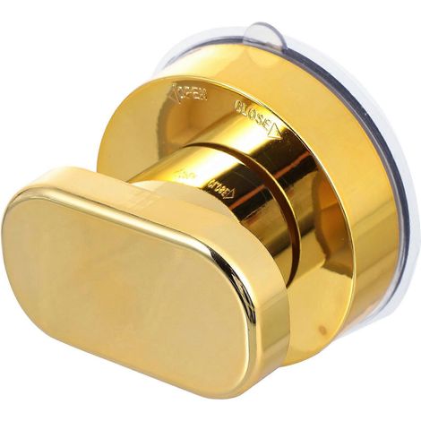 Poignée à ventouse pour douche ou bureau, portable, forte adhérence, 6 x 6 x 4,5 cm, dorée, 1 unité-AquaForge (1/5)