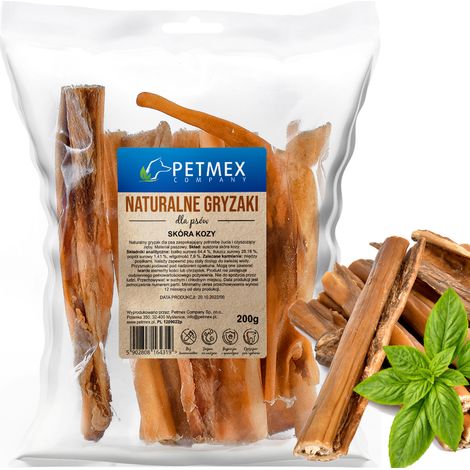 Feine, natürliche Kausache für Hunde: Petmex Ziegenhaut, 200 g