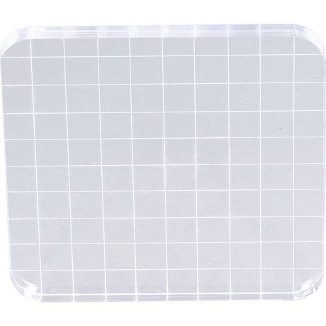 Acrylblock 10x10cm, sichere, abgerundete Ecken, transparent, wiederverwendbar, hochbeständig, klare Stempel für Notizbücher, Scrapbooks und Karten (1/5)