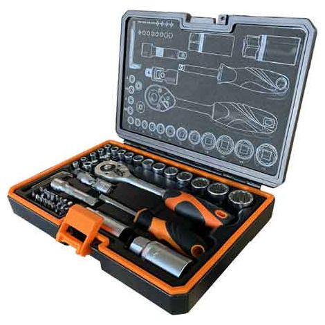 Set Chiavi a Bussola e Inserti Kendo in Valigetta 45 Pezzi (1/3)