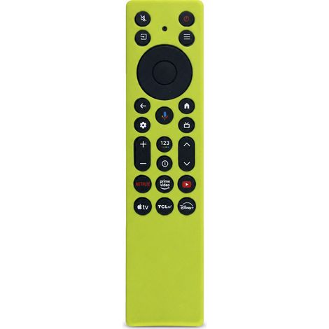 Housse de Télécommande en Silicone Phosphorescente Jaune, Compatible avec TCL RC813A RC923A, Antipoussière et Antichoc (1/5)