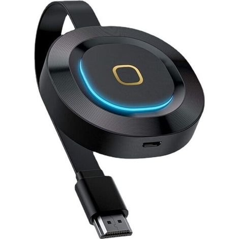 Adattatore display WiFi wireless - Ricevitore display WiFi 5 GHz + 2,4 GHz - Adattatore display WiFi 4K, compatibile con Android/iOS/PC/TV/Monitor, nero (doppia antenna) (1/5)