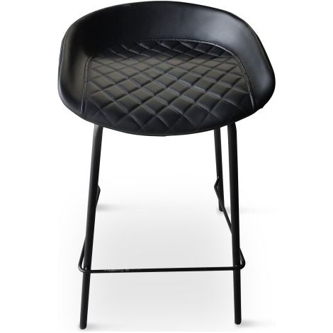 Sedia da bar 'NURBY' Nera, dimensioni: H74 x L43 x P43 cm (1/4)