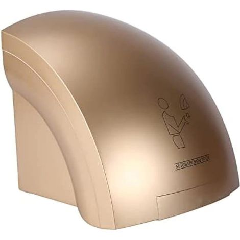 Sèche-mains commercial pour salle de bain à domicile, sèche-mains à capteur entièrement automatique adapté aux toilettes murales et aux bureaux, 220 V 1800 W or (1/4)