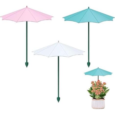 Pot Sunshade Set - 3 Pack Plant Shade Umbrella 34x26.5cm PP Garden Protection Covers, Anti Sunlight Plant Shading Accessories for Pots Balcony Patio Garden Nursery Flower Bed Use Outdoor P (1/5)