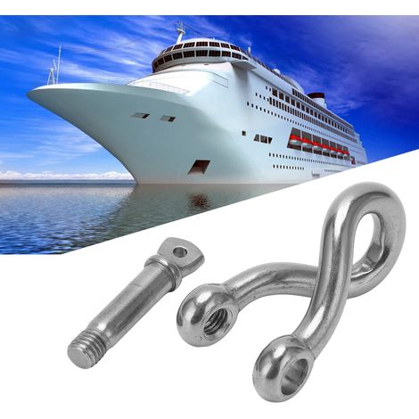 Manille à vis M10 en acier inoxydable 10mm pour équipement nautique et marine (1/5)