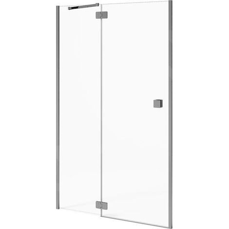 Jika Cubito Pure - Porte de douche rabattable 800 mm, gauche Jika Perla Glass, argent/verre clair H2544200026681 (1/3)