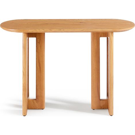 Console avec cannage 40x120cm Bohemia Chêne clair et Rotin