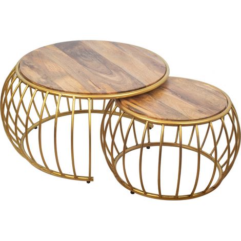 Set mit 2 modernen Beistelltischen für die Inneneinrichtung, funktionale und elegante Möbel für Räume