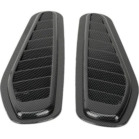 Pelle d'admission d'air, ABS 2 pièces style carbone prise d'air de voiture décorative pelle capot capot capot universel