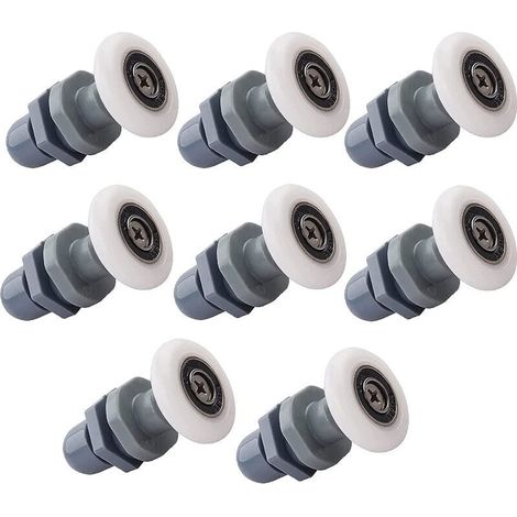 8 rodillos deslizantes para puerta de ducha de 19 mm para baño. (1/4)
