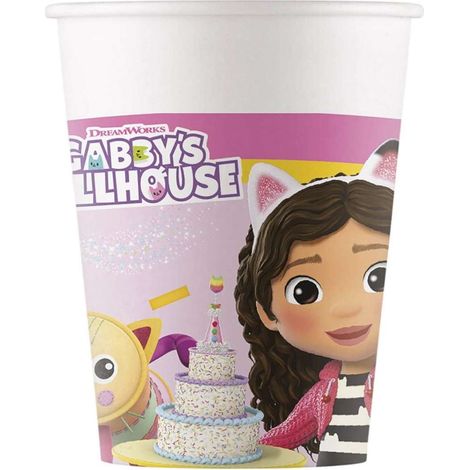 GABI'S CAT HOUSE Bicchieri di carta da 200 ml, confezione da 8 pezzi. (1/3)
