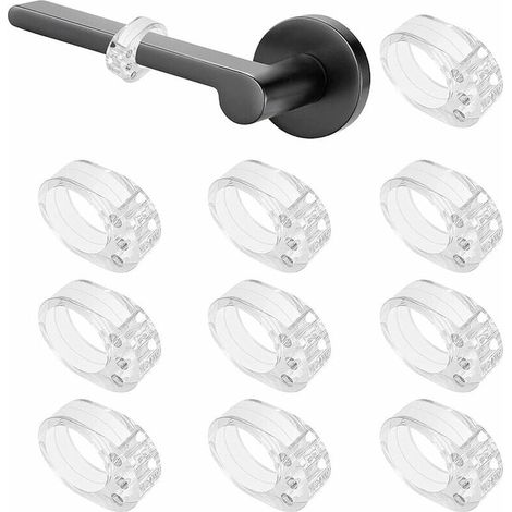 Lot de 10 Butée Poignée de Porte Transparent Stop Porte en PVC Arret de Porte Ø18mmPETITES ECREVISSES thsinde (1/5)
