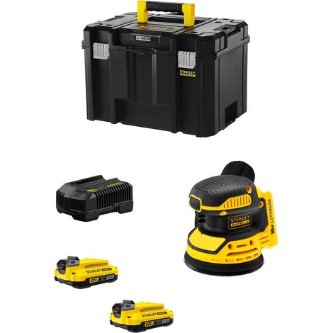 Exzenterschleifer STANLEY FatMax SFMCW220D2T (2 x 2,0 Ah + Ladegerät + TSTAK VI) (1/5)