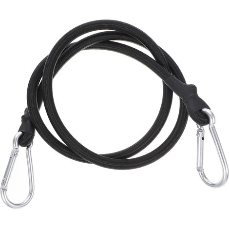 Sangle élastique pour bagages vélos et motos, 1 mètre, noire, lot de 6 avec crochets, résistante (1/5)