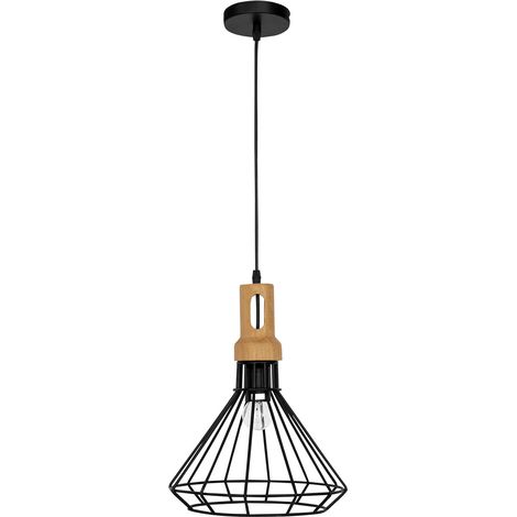 Retro-Deckenlampe - Design-Pendelleuchte - Vilma Schwarz