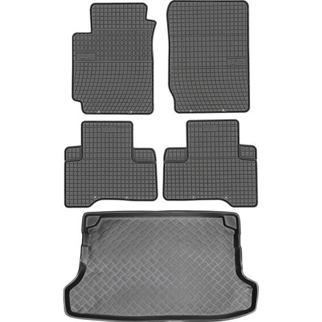 Set di tappetini in gomma per auto e tappetino per bagagliaio per Suzuki Grand Vitara II SUV dal 2005 al 2014. (1/5)