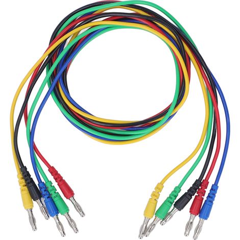 Kit Fils de Test Magnétique Souple 5 Couleurs 4mm Prise Banane Câbles de Mesure Jumper avec Connecteur Magnétique (1/5)