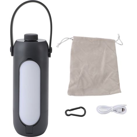Toivize 10000mAh Faltbare LED-Campinglaterne, IP54 wasserdicht, Integrierte Taschenlampe, USB-C, Dunkelgrau, 180 Stunden Akkulaufzeit, Kompakt (1/5)