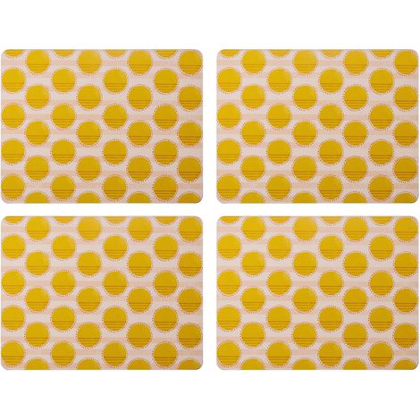 Creative Tops Set de 4 Tischsets, Polka Dots, hitze- und schmutzabweisend, rutschfest, mit Korkrücken, leicht zu reinigen, bedruckt für Küche und Esszimmer
