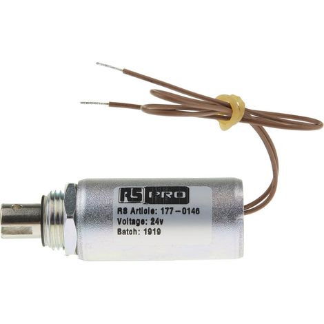 Rs Pro – Electroaimant linéaire 24 V – Actionnement par tirage – Câbles volants inclus – Pour installations industrielles (1/4)