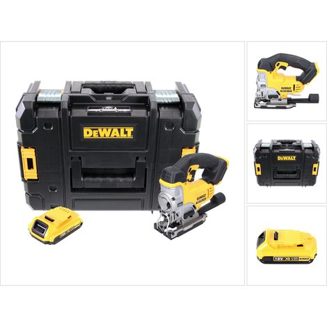 DeWALT DCS 331 Sierra de calar a batería XR 18V en maletín TSTAK + 1x Batería DCB 183 2,0 Ah - Sin cargador incluido