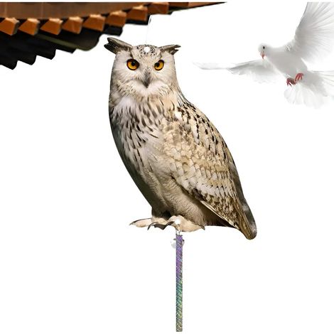 Des hiboux artificiels rflchissants pour effrayer les oiseaux (1/5)