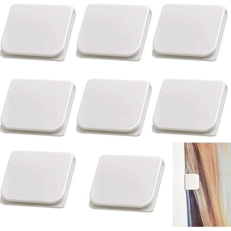 Set mit 8 selbstklebenden Duschvorhangclips – Spritzschutz – Winddicht – Kein Bohren erforderlich – Stop Protect – Badezimmeraccessoire für die Dusche (1/5)