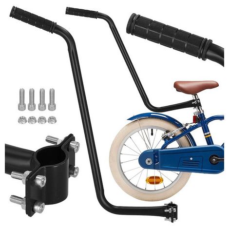 Maniglia per guidare la bicicletta 70 cm manico per l'apprendimento dell'equitazione in acciaio