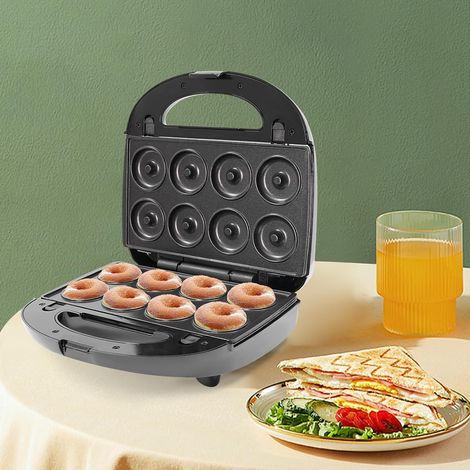 3-in-1-Multifunktionsgerät, Waffle-, Sandwich- und Donut-Maschine, nicht klebende Beschichtung, Geschirrspüler verfügbar, 24  24  9 cm