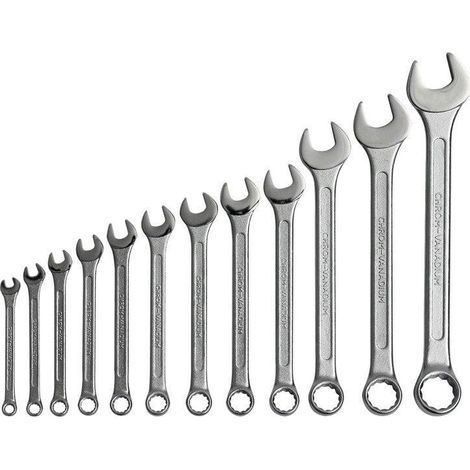 Stanley Ensemble de clés à molette Combination métallique 12 pcs