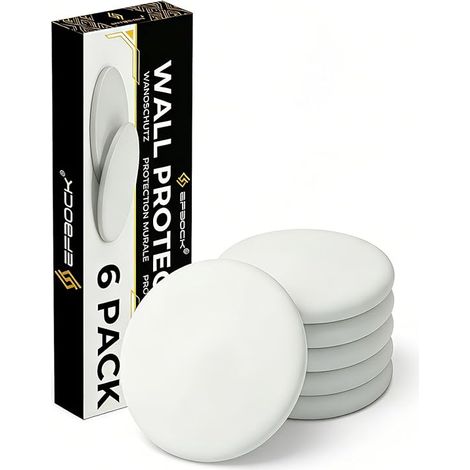 Arrêt de Porte Protection Murale, Butoirs d'Armoire et Arrêts Caoutchouc 8cm en Silicone Blanc pour Poignées et Portes, Réducteur de Bruit Auto-Adhésif sans Perçage (1/5)